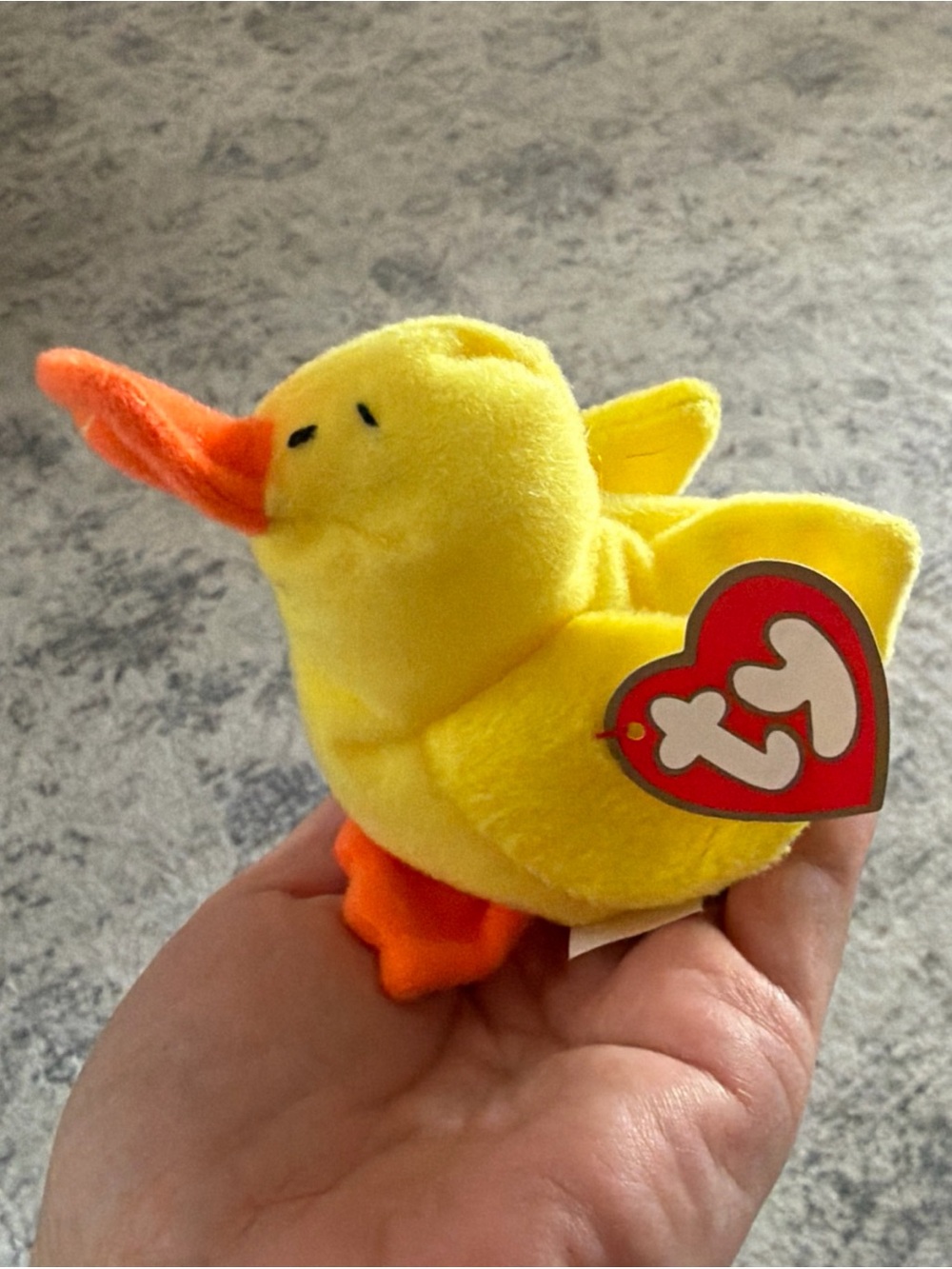 NWT Ty Teenie Beanie Baby Yellow Duck Plush - Quacks